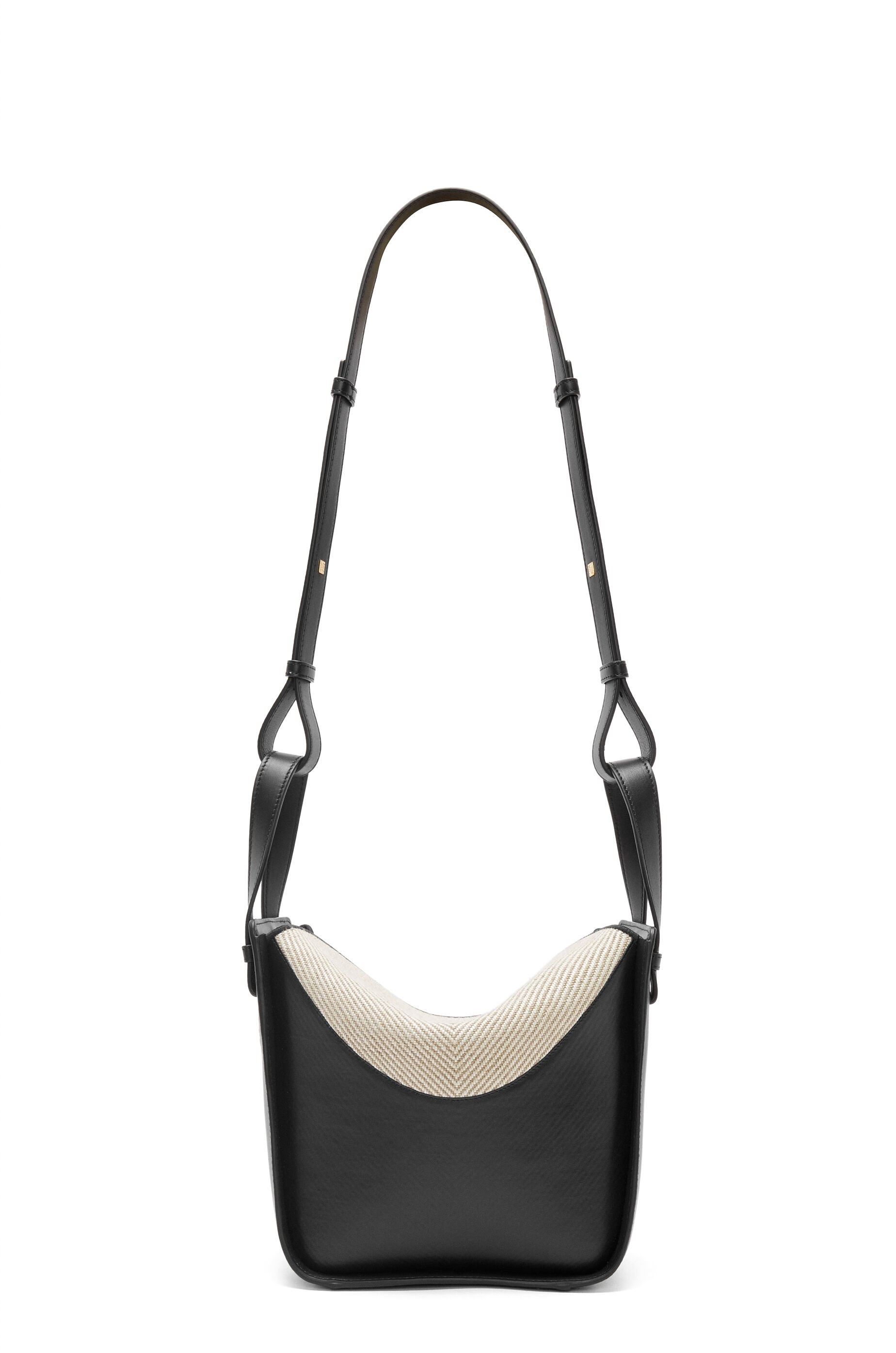 Compact Hammock bag in mellow calfskin and canvas - 5