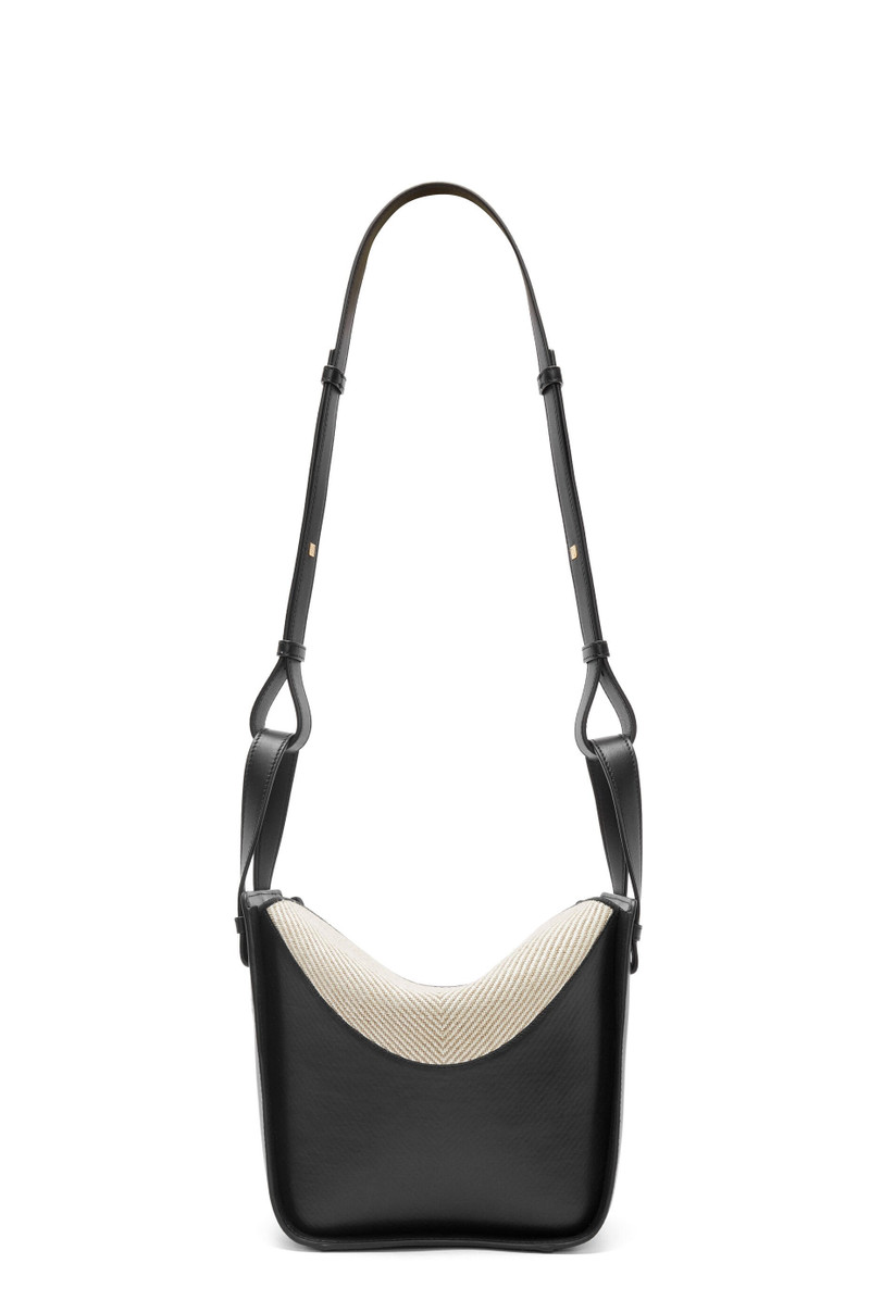 Compact Hammock bag in mellow calfskin and canvas 5