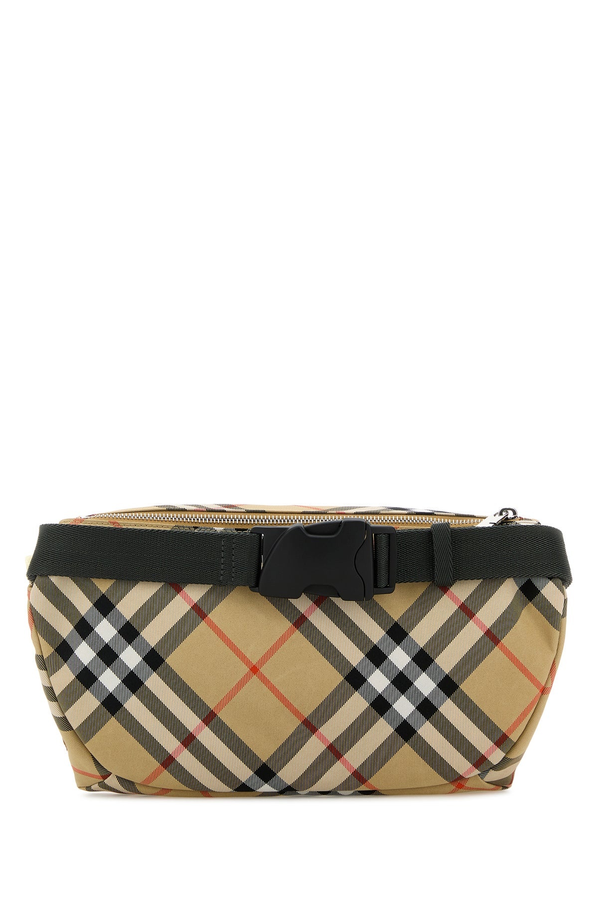 Embroidered fabric Check belt bag - 3