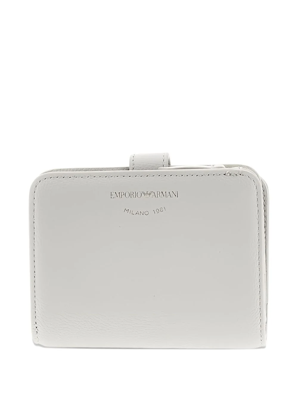 tumbled leather logo-embossed wallet - 1