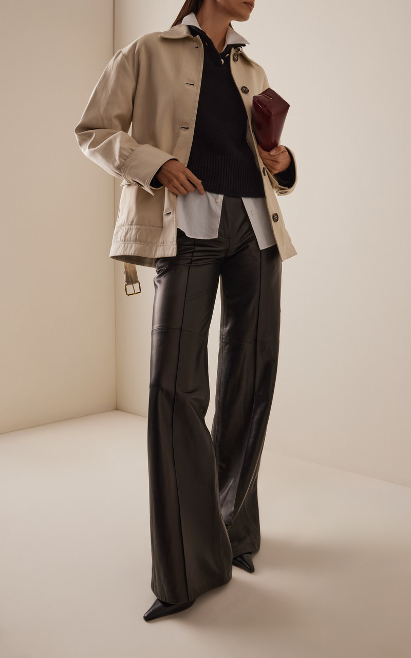 ADAM LIPPES Riz Leather Pants black outlook