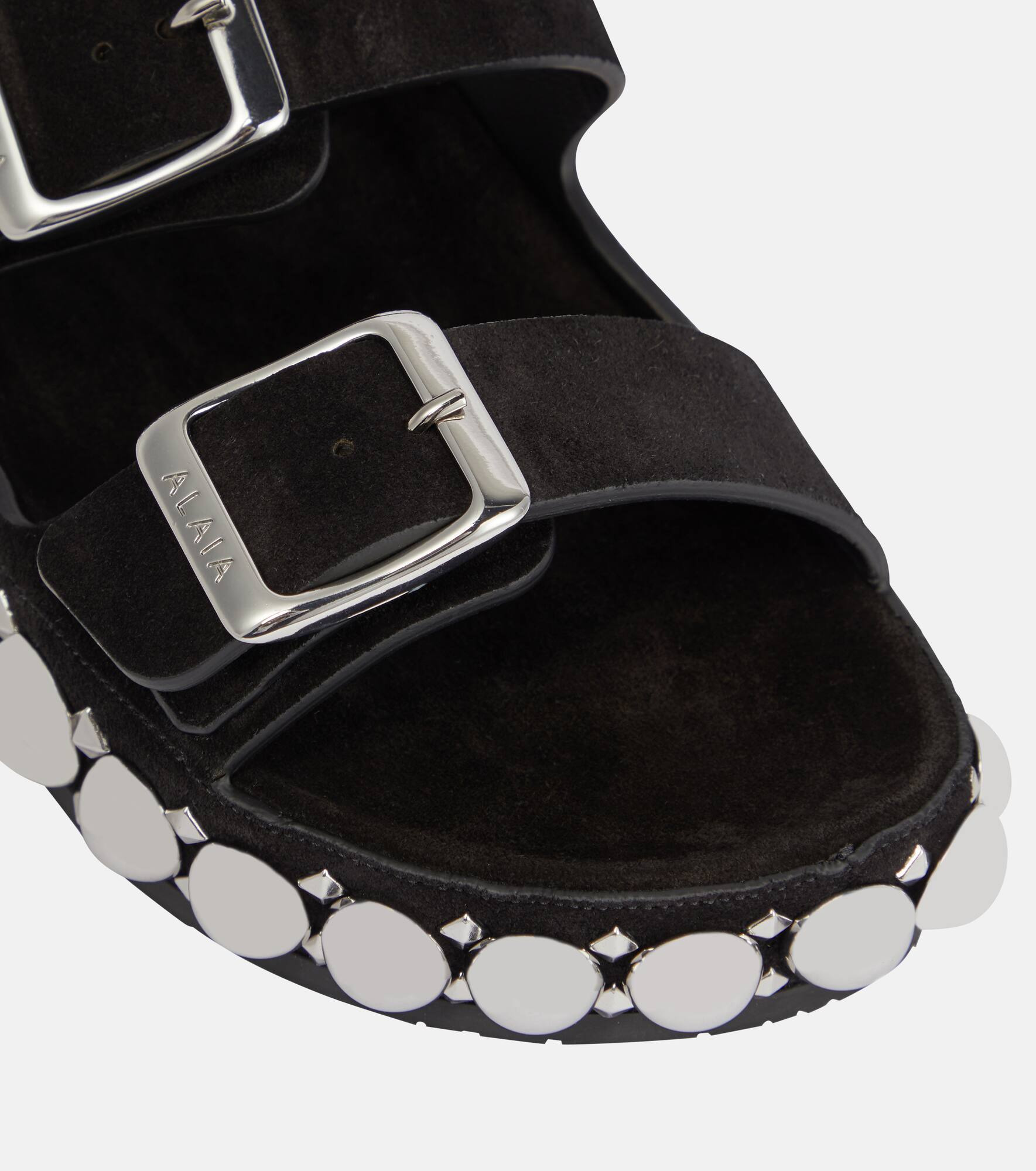 Bombe embellished suede slides - 6
