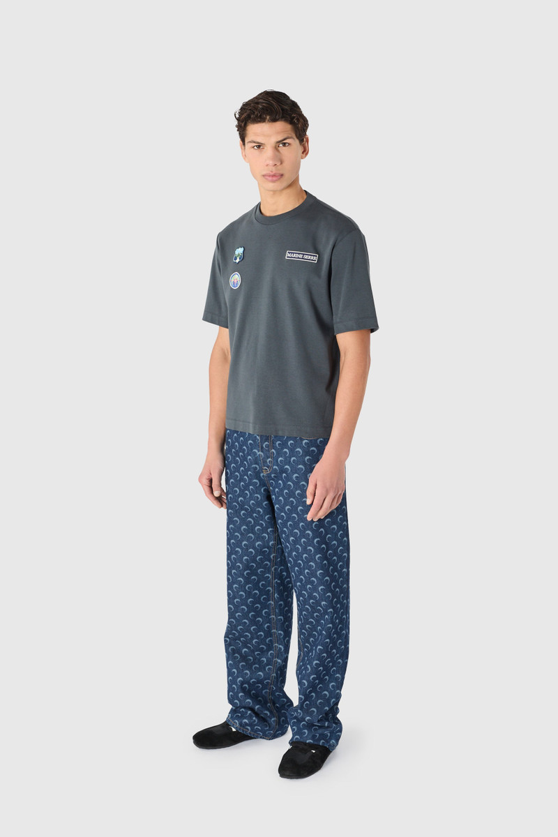 Marine Serre Midnight blue denim straight jeans outlook