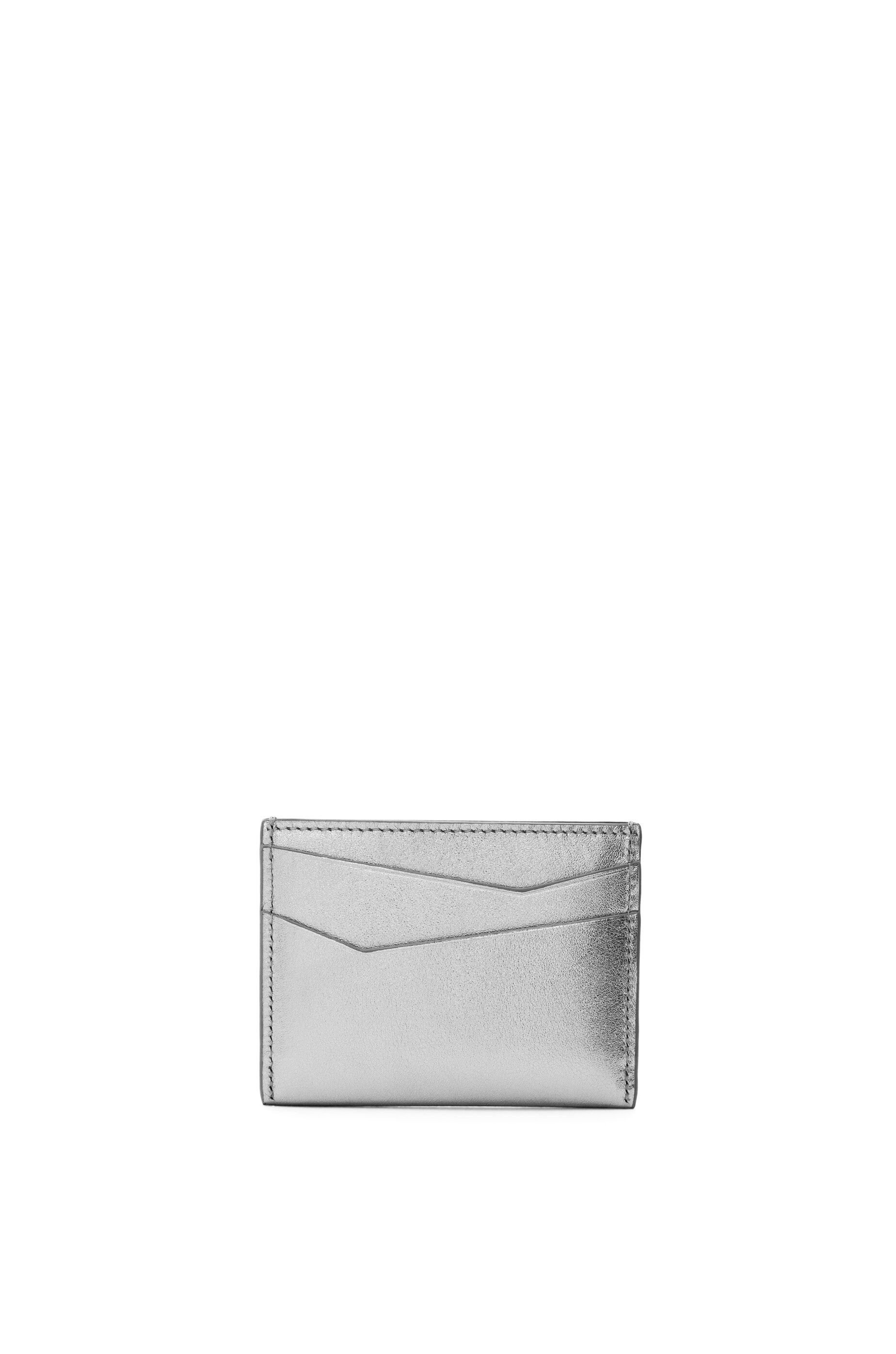 Puzzle plain cardholder in metallic calfskin - 3