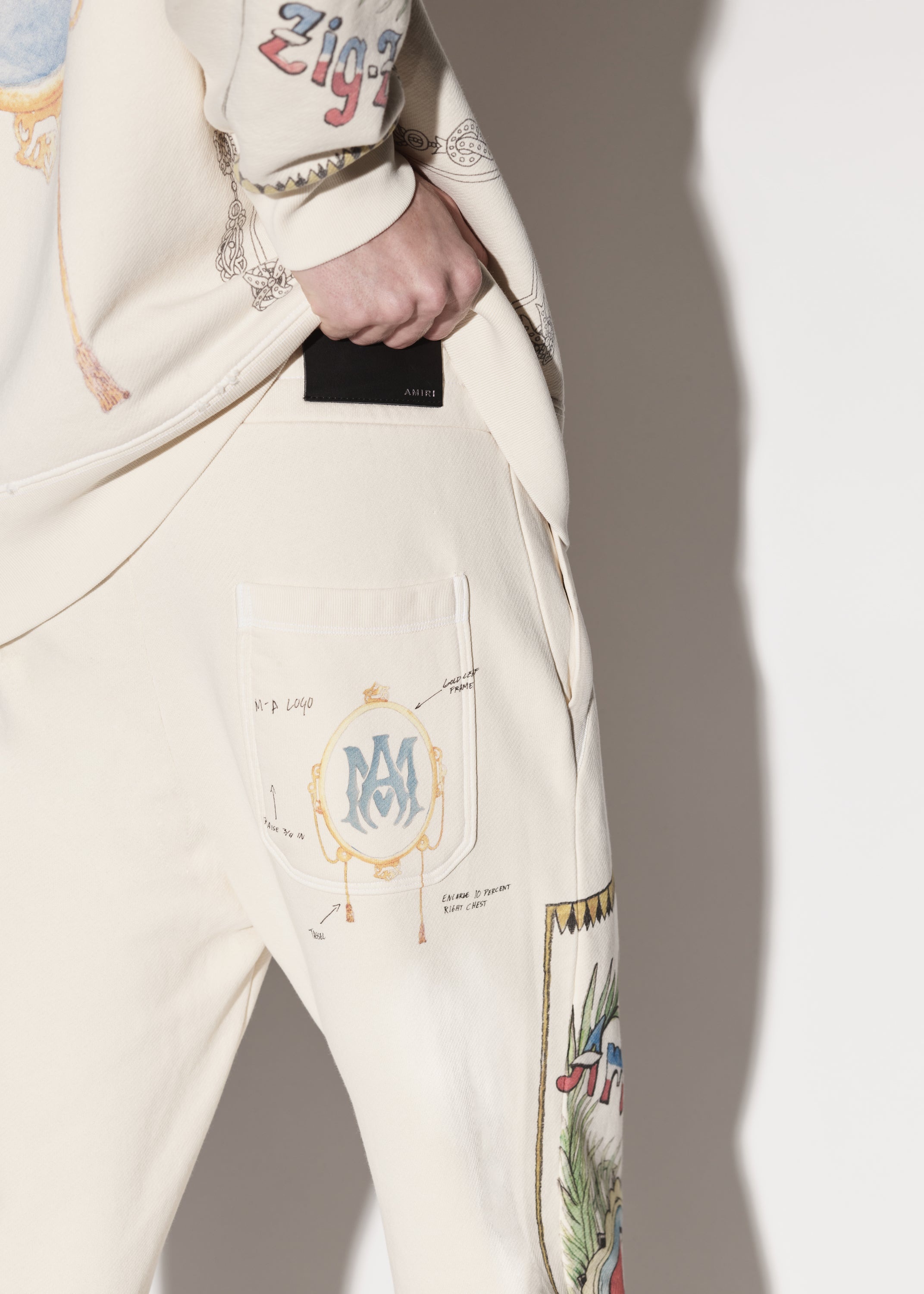 ZIG-ZAG SKETCH SWEATPANTS - 7