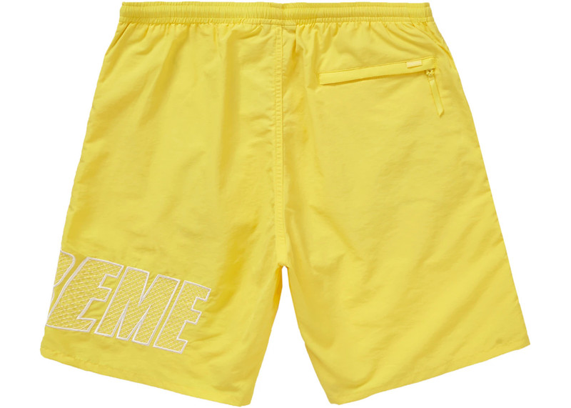 Supreme Supreme Logo Applique Water Short Pale Yellow outlook