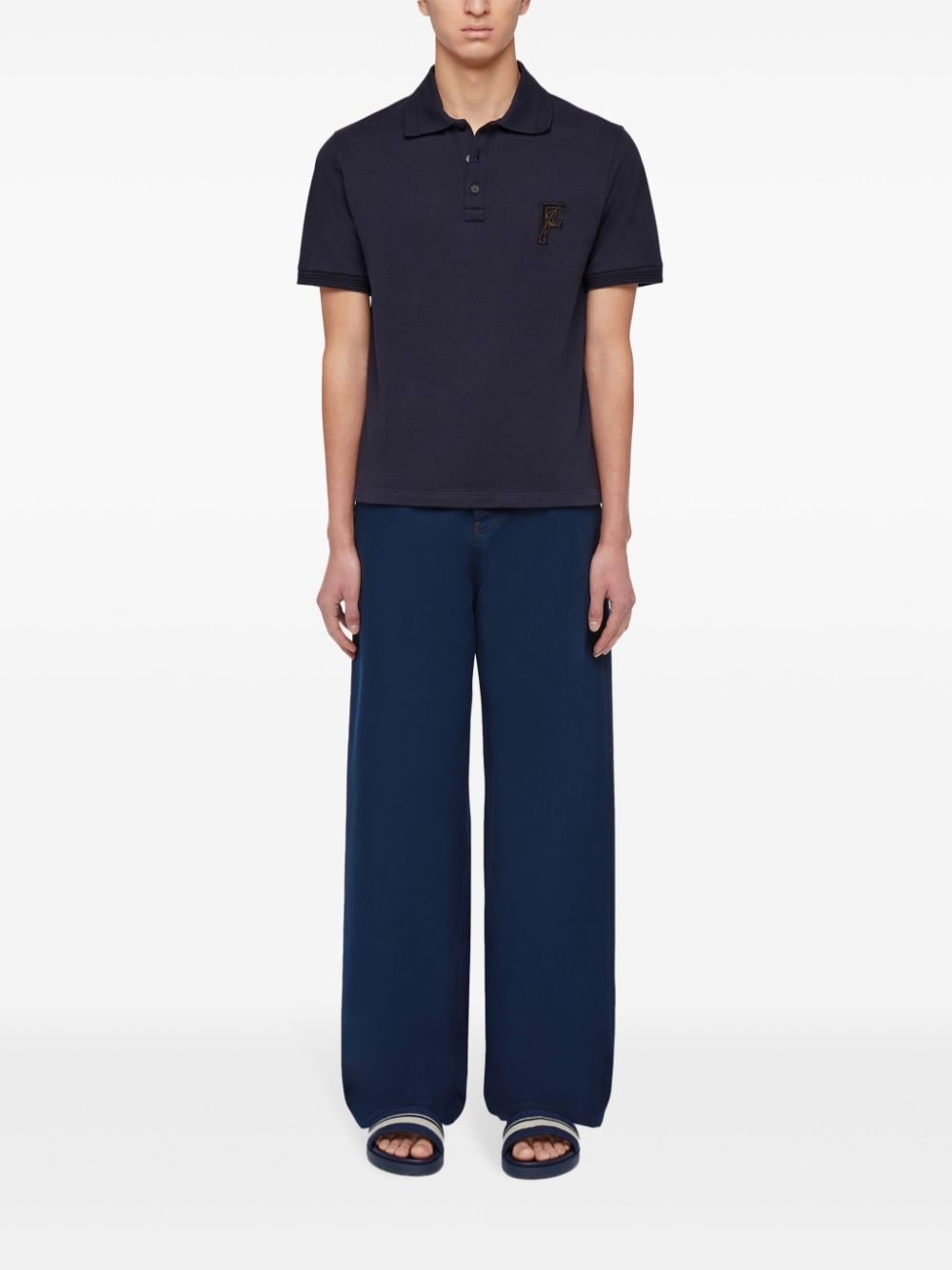 logo-embroidered polo shirt - 2