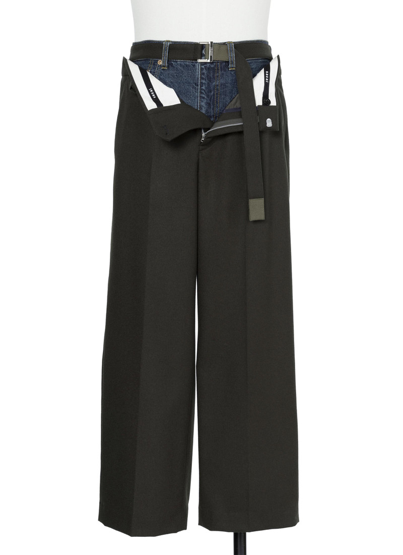 Wool Flannel x Denim Pants 1