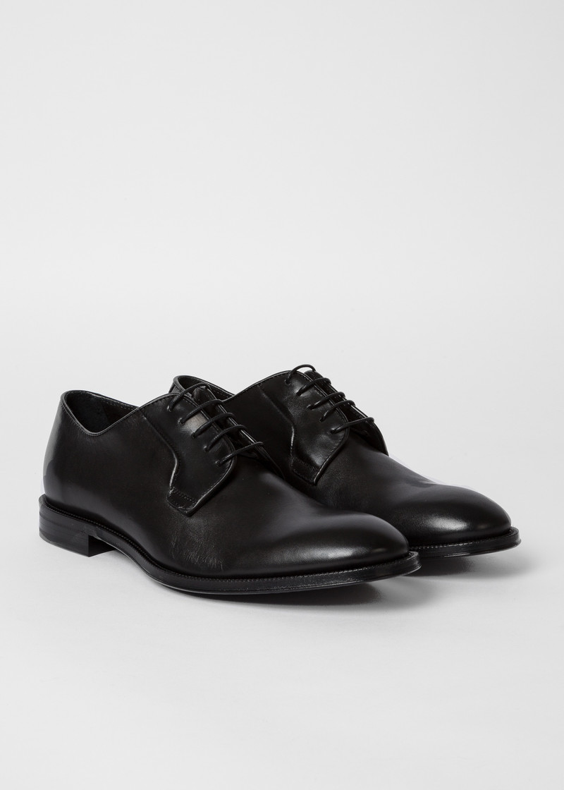 Black Leather 'Chester' Flexible Travel Shoes 3