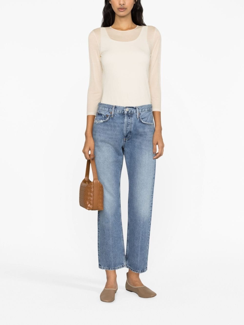 cropped straight-leg jeans - 2