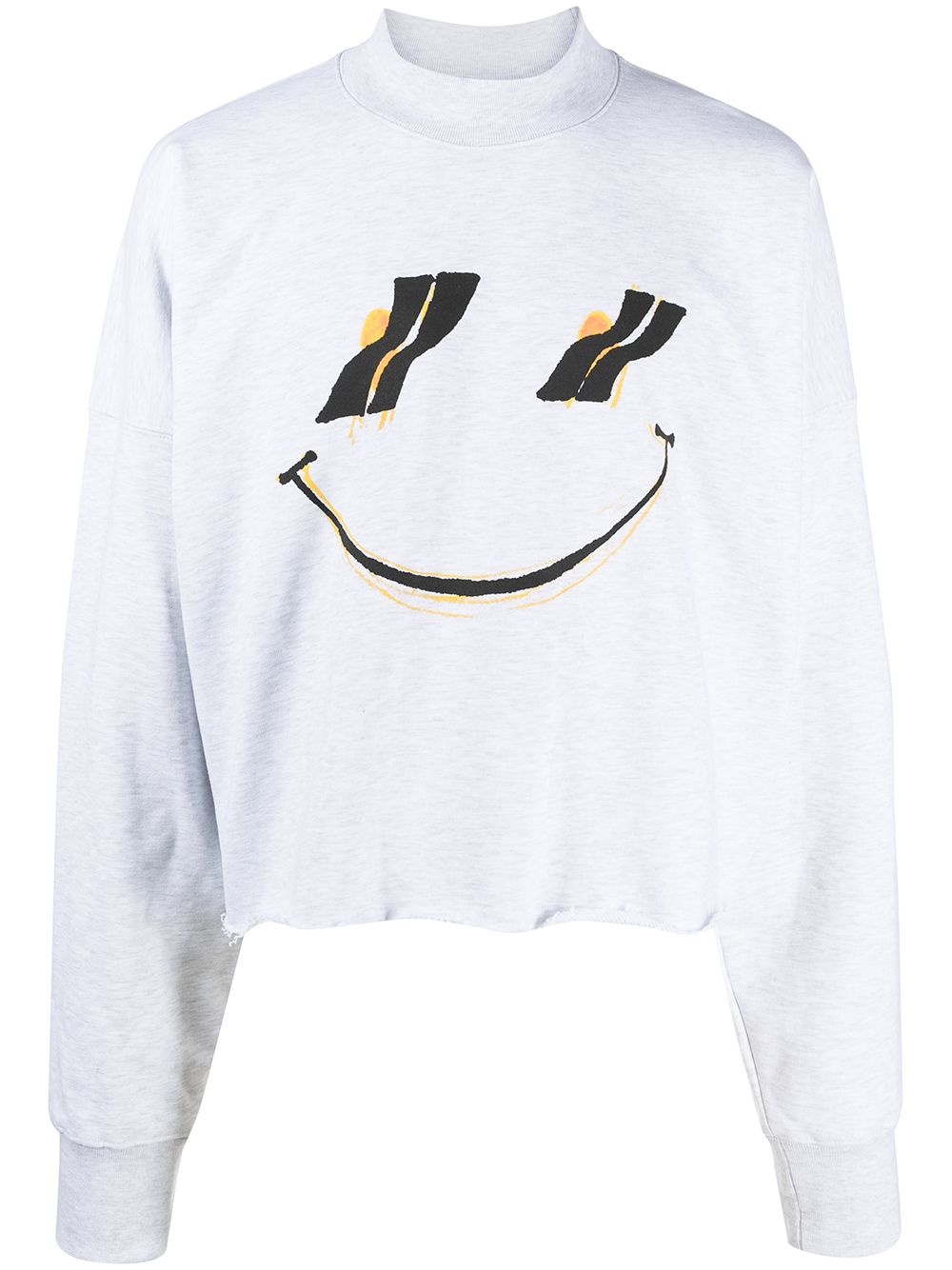 smile-print cotton sweatshirt - 1