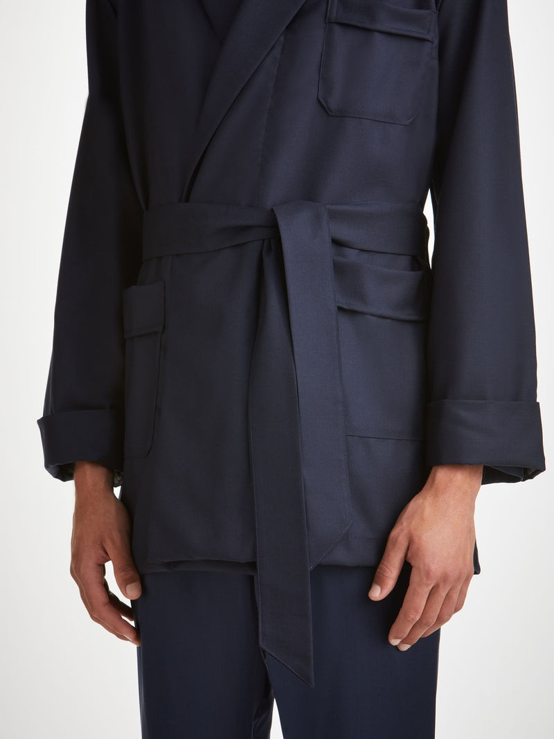 Men's Smoking Jacket Westminster 2 Wool Navy 7