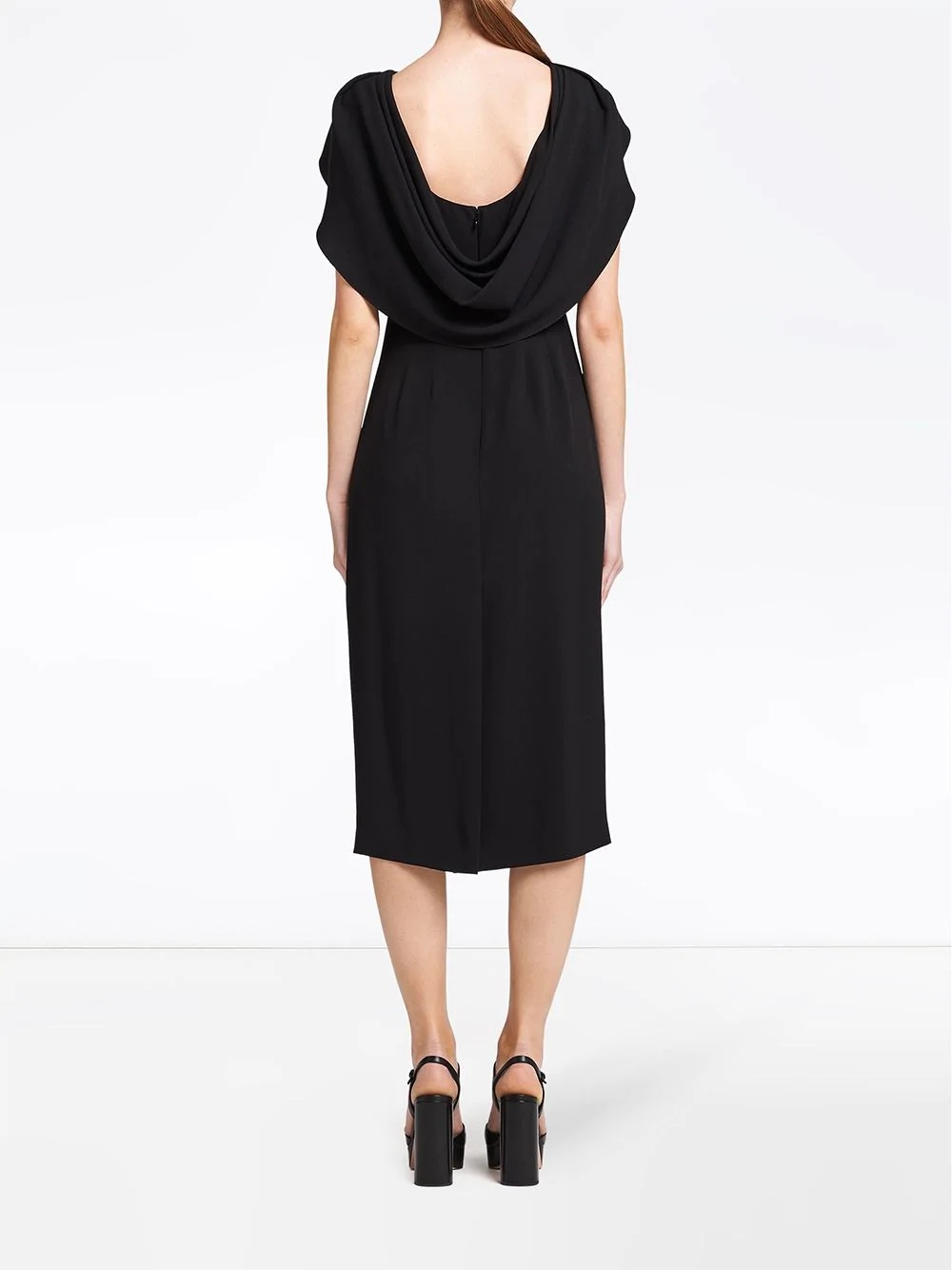 draped detail midi dress - 4