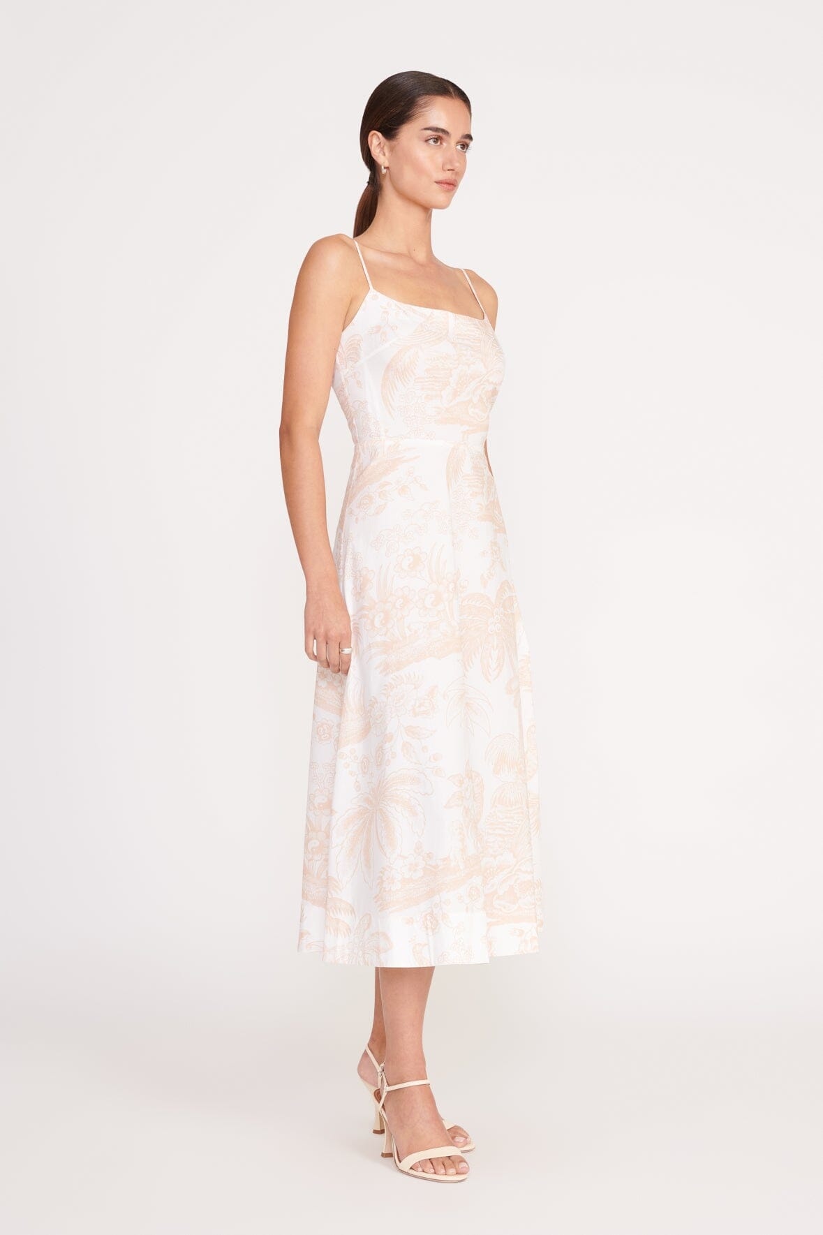 STAUD AMARANTH DRESS IVORY BEIGE TOILE - 5