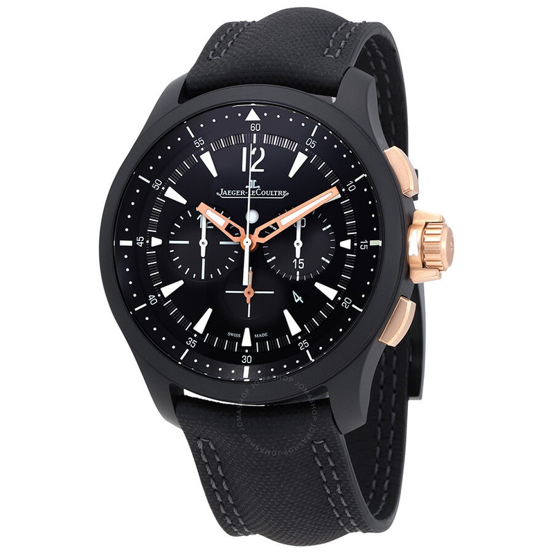 Jaeger LeCoultre Master Compressor Chronograph Black Dial Men's Watch Q205L570 - 1