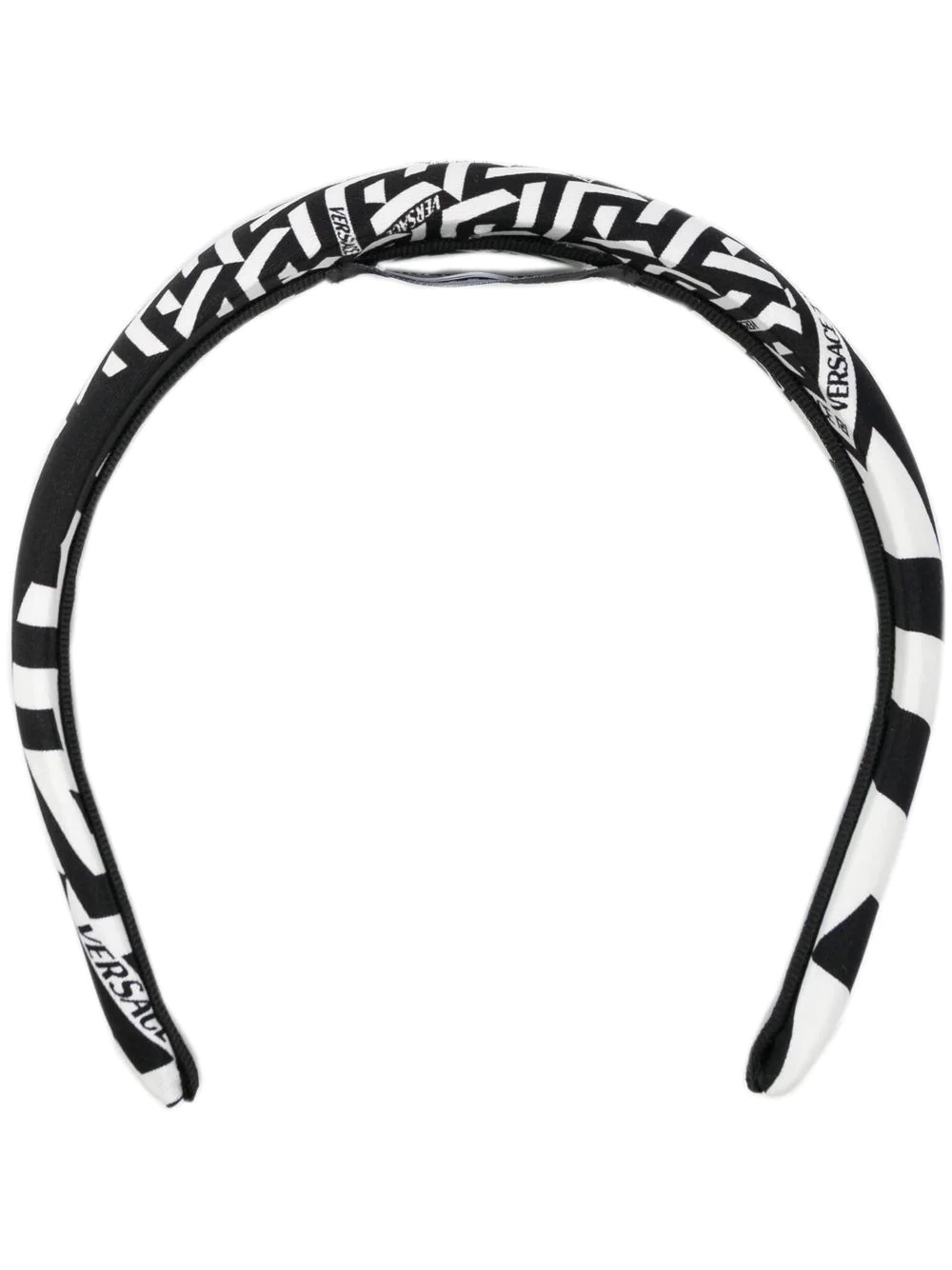 logo-print silk headband - 1