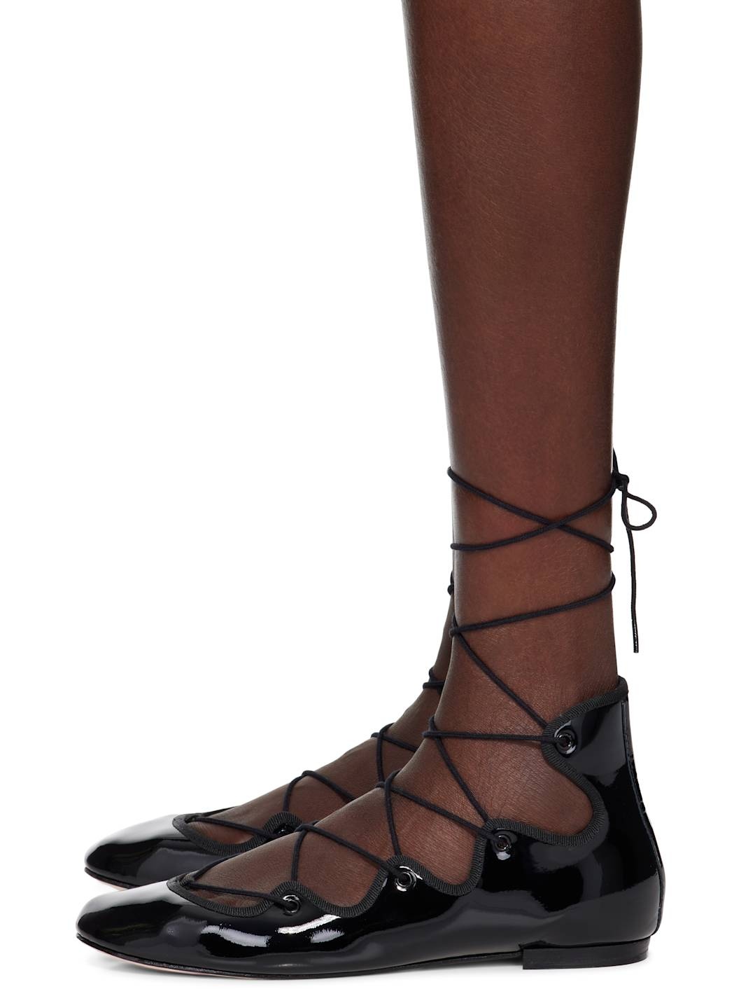 Black Limbo Mid Ballerina Flats - 3