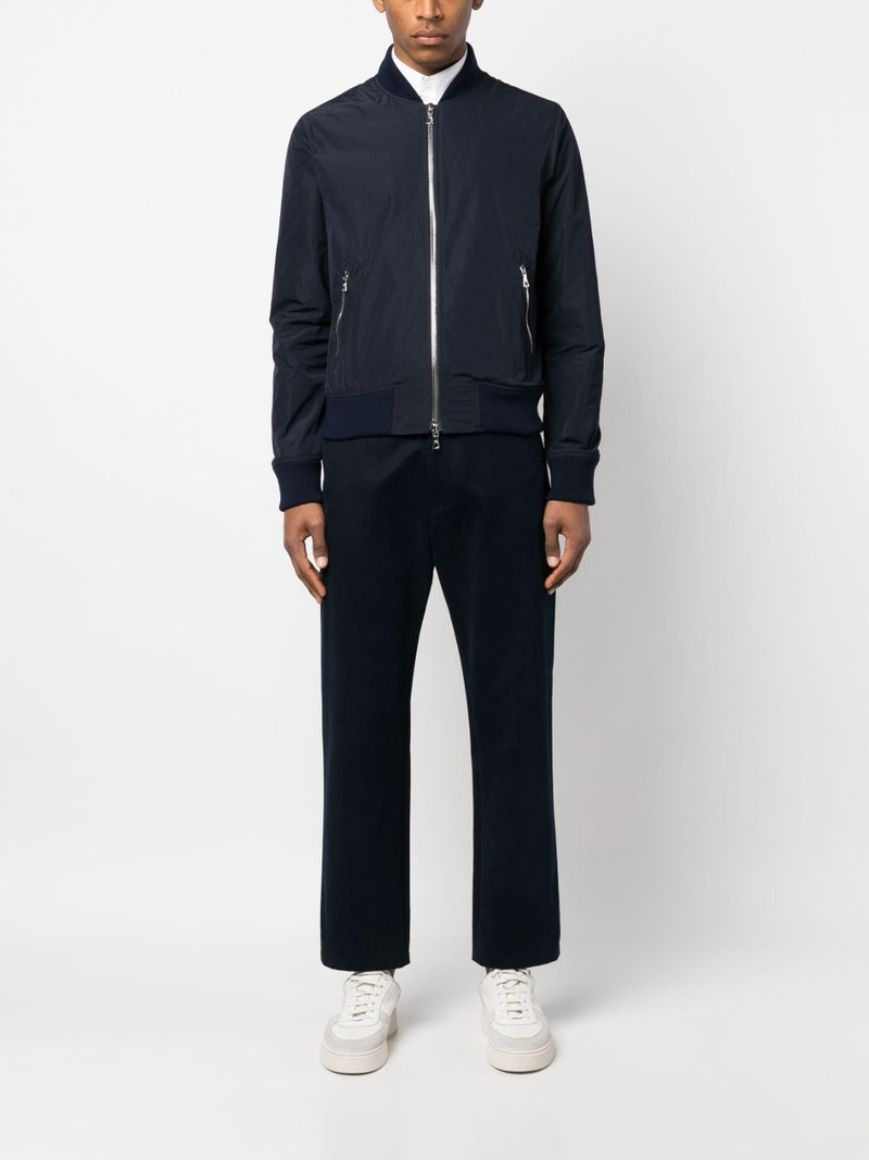 OFFICINE GÉNÉRALE shimmer zip-up bomber jacket outlook