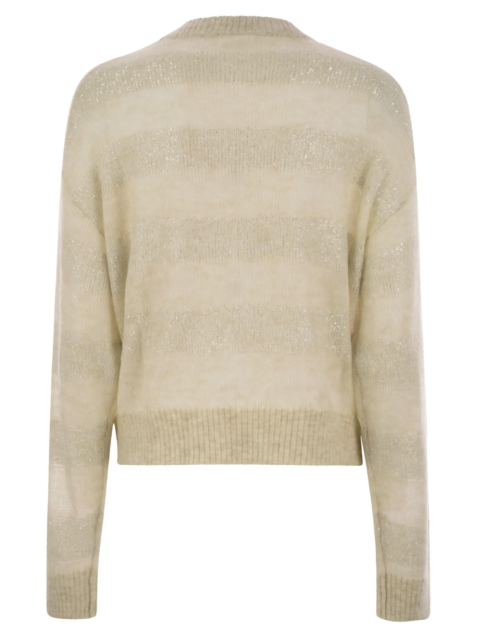 Brunello Cucinelli Women Striped Mohair And Wool Sweater - 2