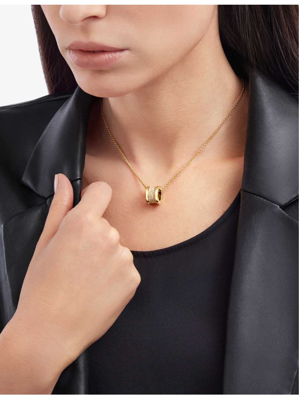 B.zero1 18ct yellow-gold and 0.87ct brilliant-cut diamond pendant necklace - 4