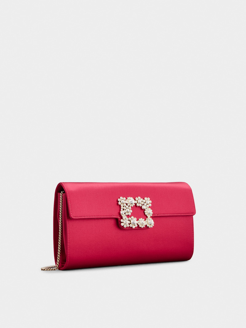 Roger Vivier Efflorescence Clutch in satin outlook