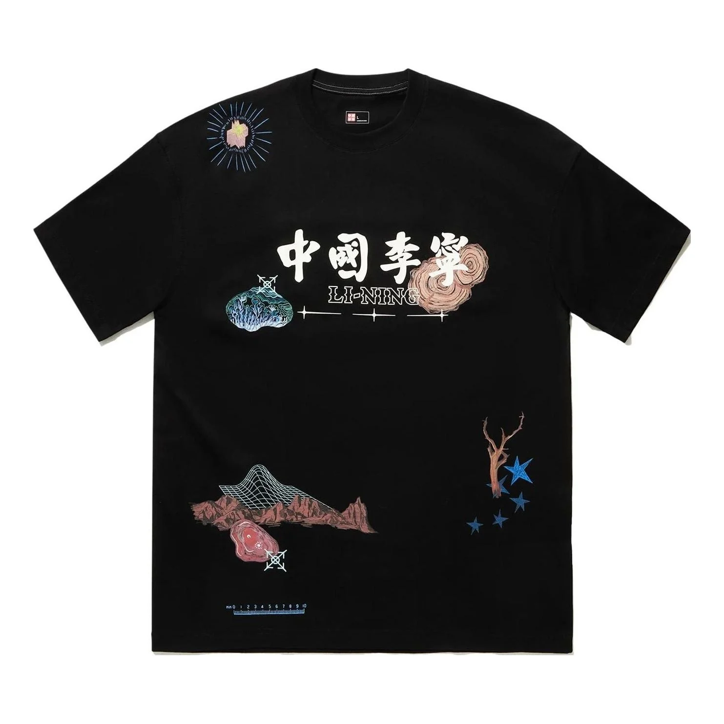 Li-Ning Graphic T-shirt 'Black' AHSU263-3 - 1