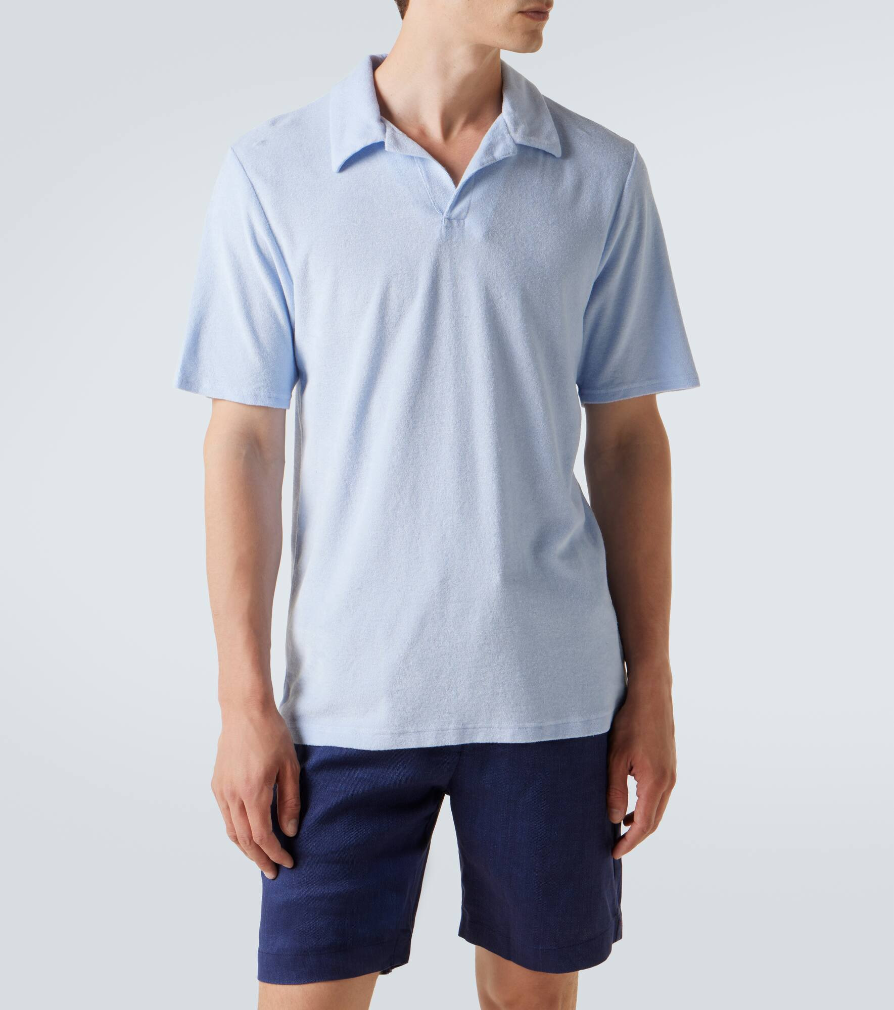 Faustino cotton-blend terry polo shirt - 3