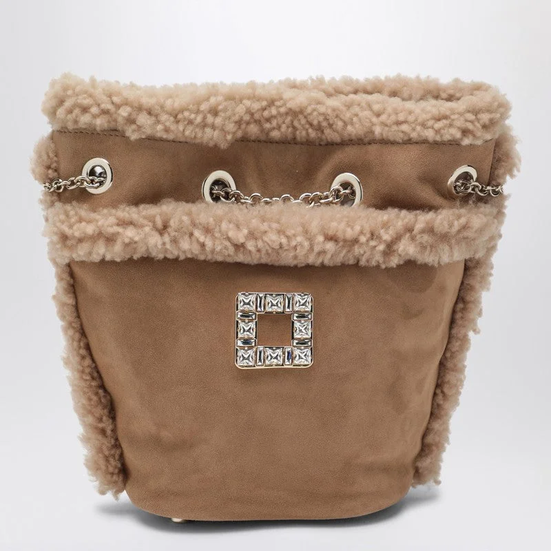 Roger Vivier Très Vivier Backpack In Suede And Shearling Women - 1