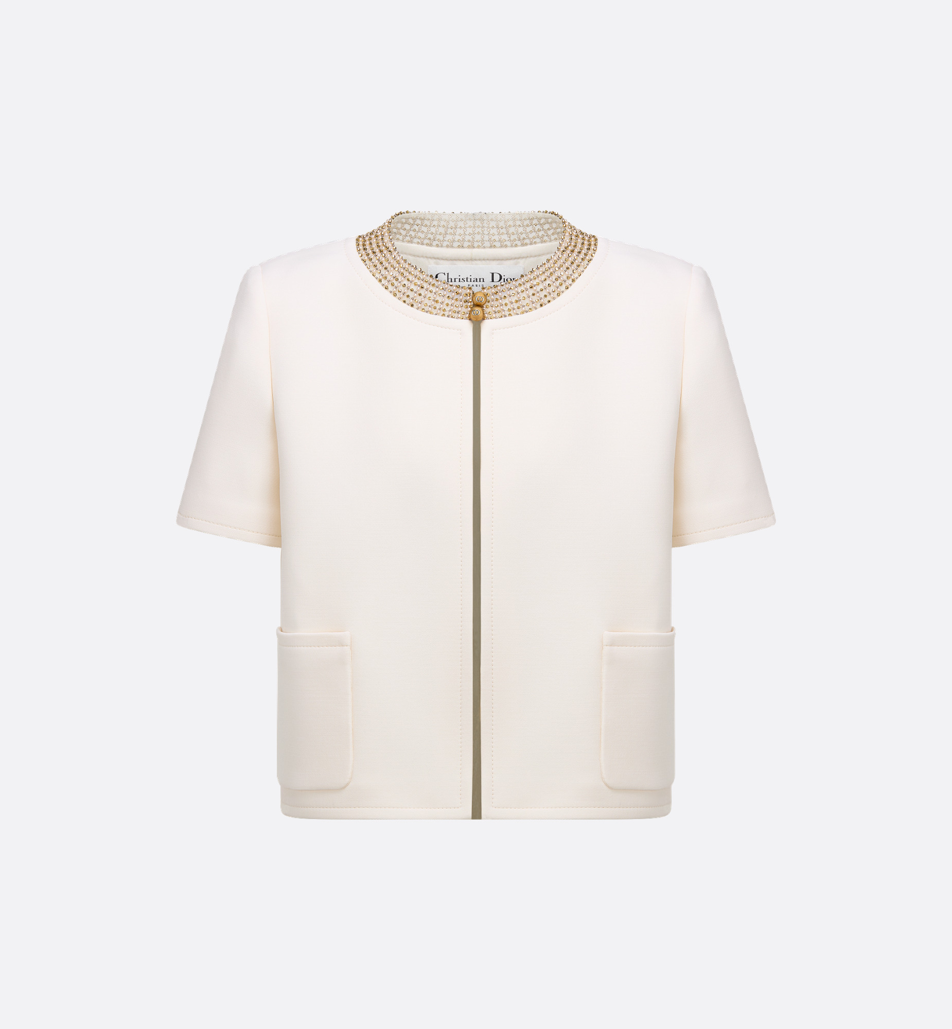 Embroidered Cropped Jacket - 1