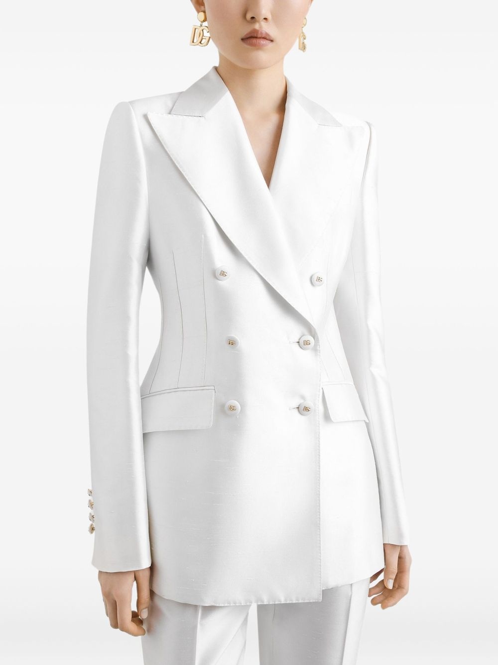 stretch-silk blazer - 4