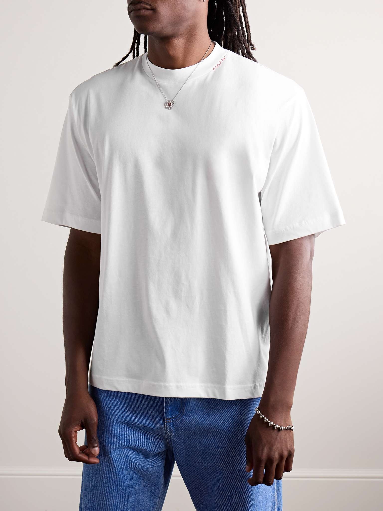 Three-Pack Logo-Embroidered Cotton-Jersey T-Shirts - 3