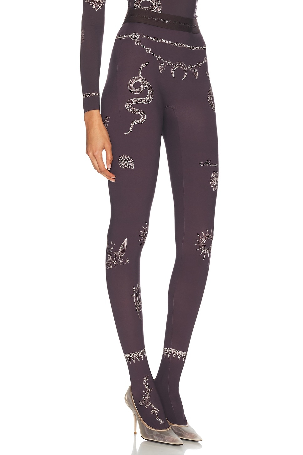 Tattoo Printed Jersey Legging - 2