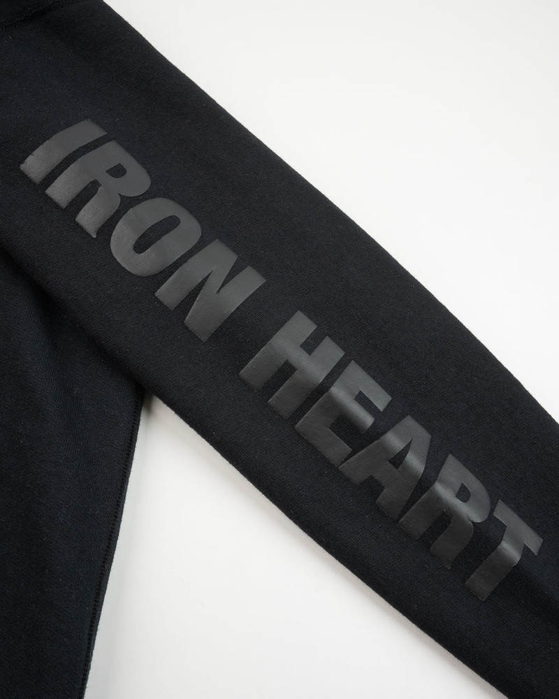 IHSW-80L-BLK PRINTED 14OZ ULTRA HEAVYWEIGHT LOOPWHEEL COTTON ZIPPERED HOODIE - BLACK 9