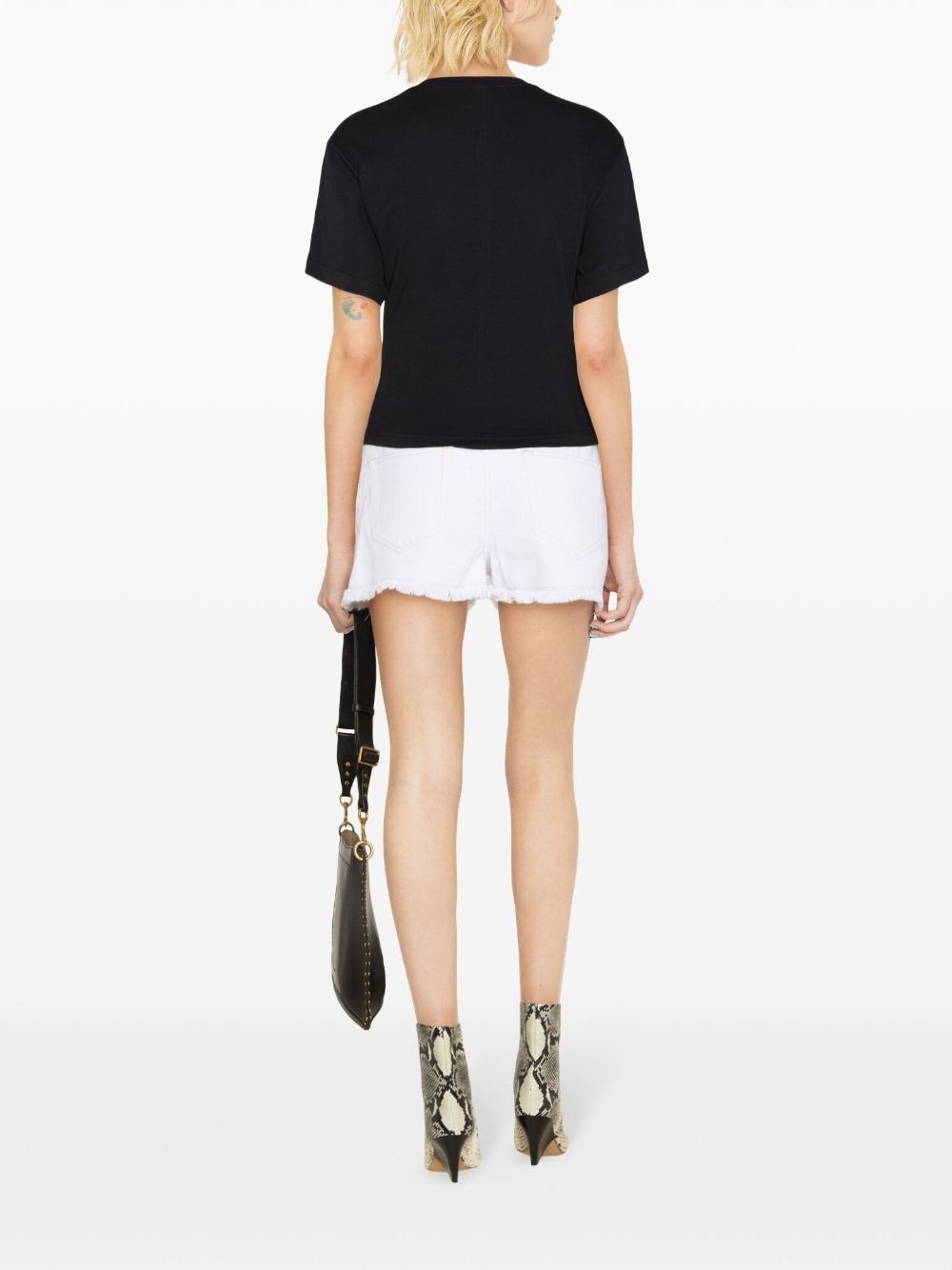 Zuria knot-detail organic cotton T-shirt - 3