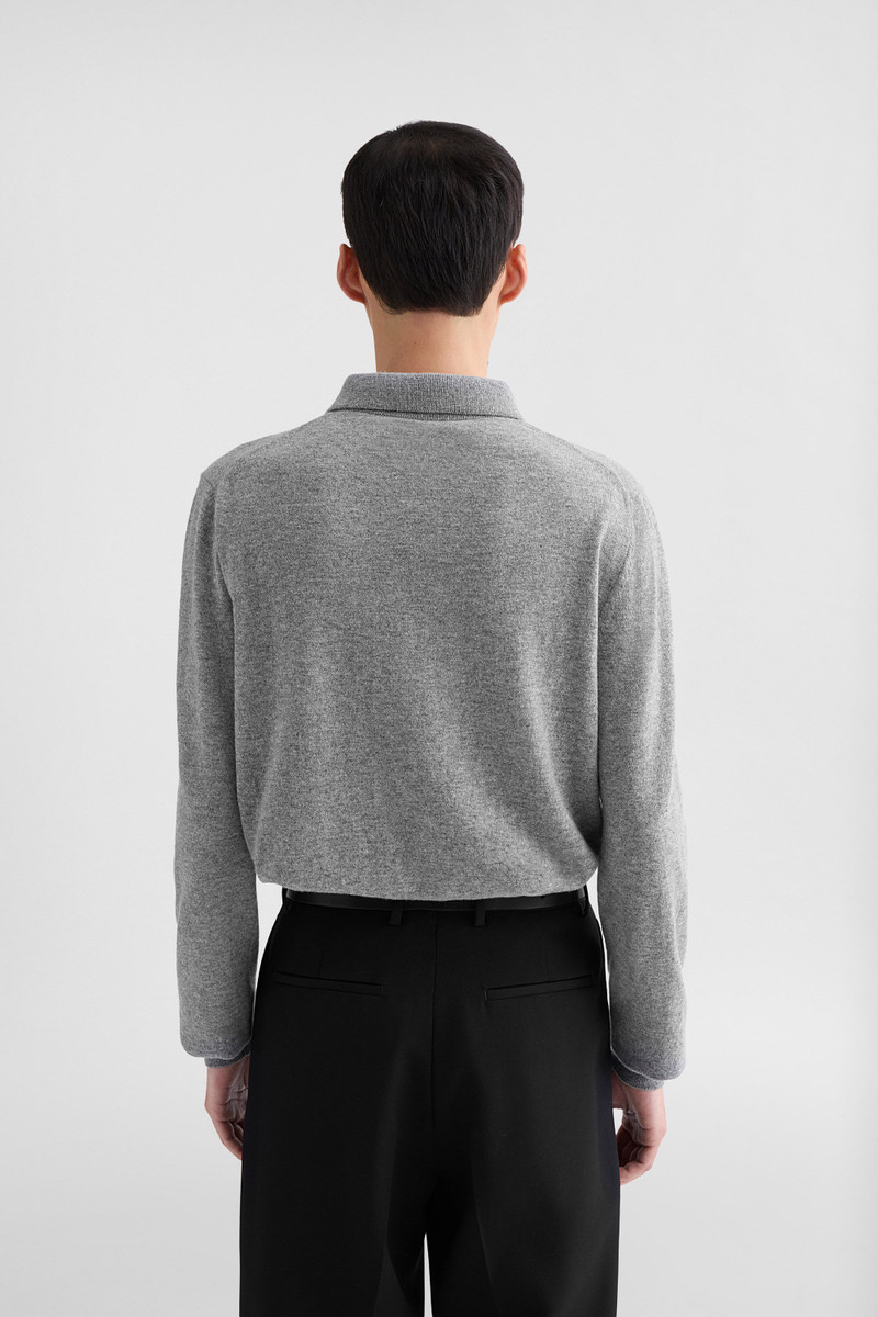 Lightweight Wool Polo Sweater 6