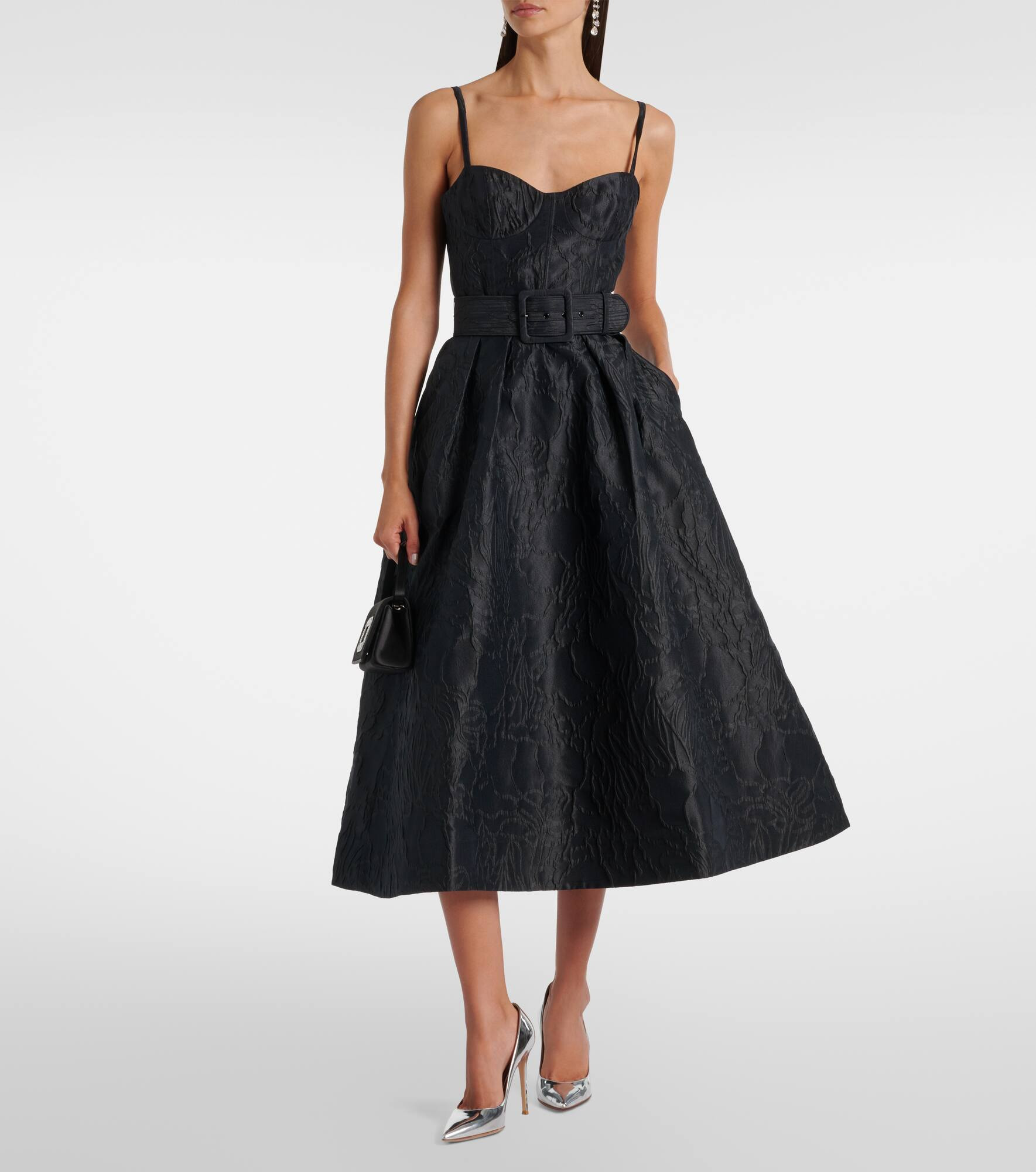 Petra belted jacquard bustier dress - 2