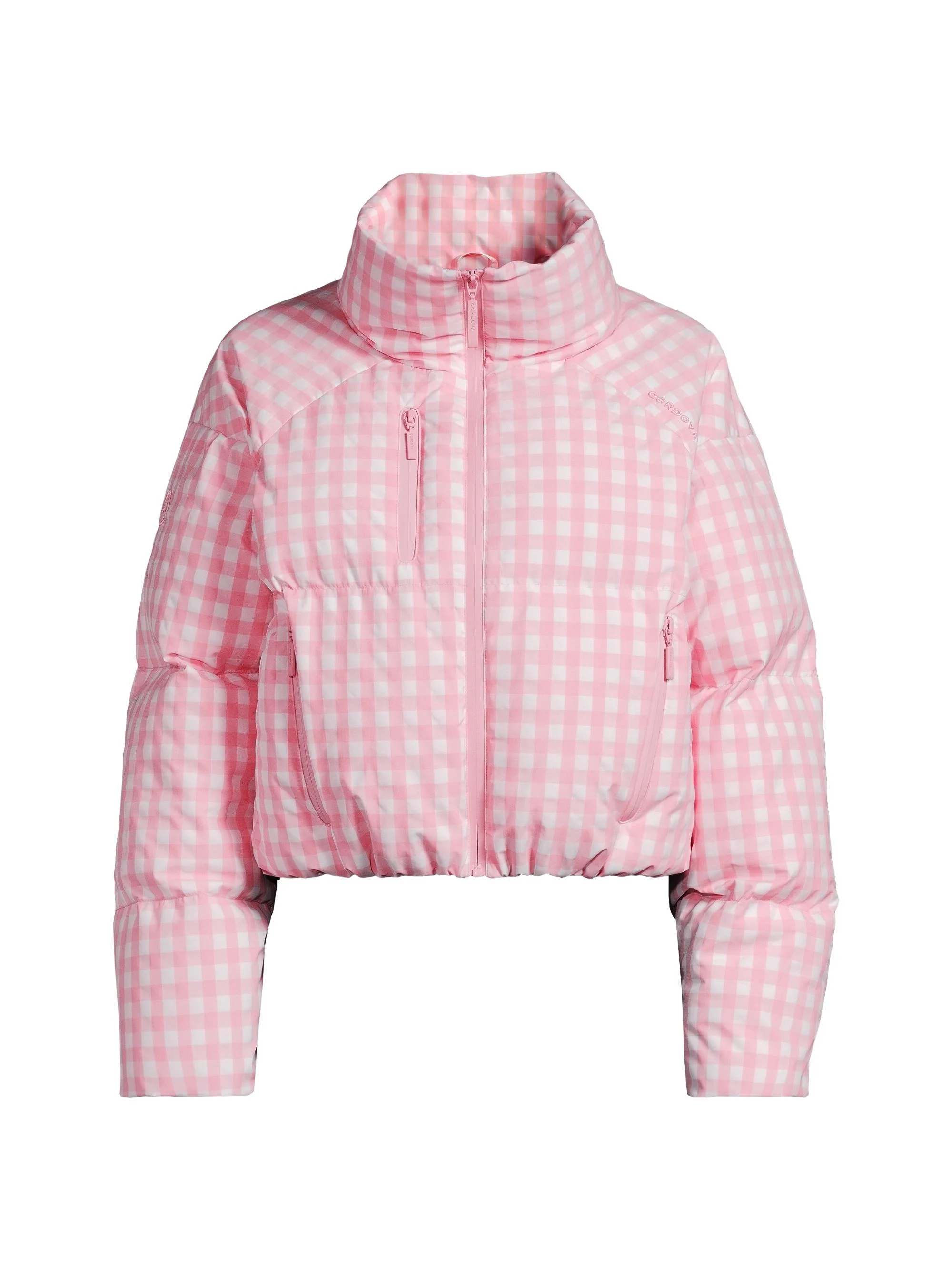Women's Cortina Gingham Ski Jacket - Peony Gingham - 1
