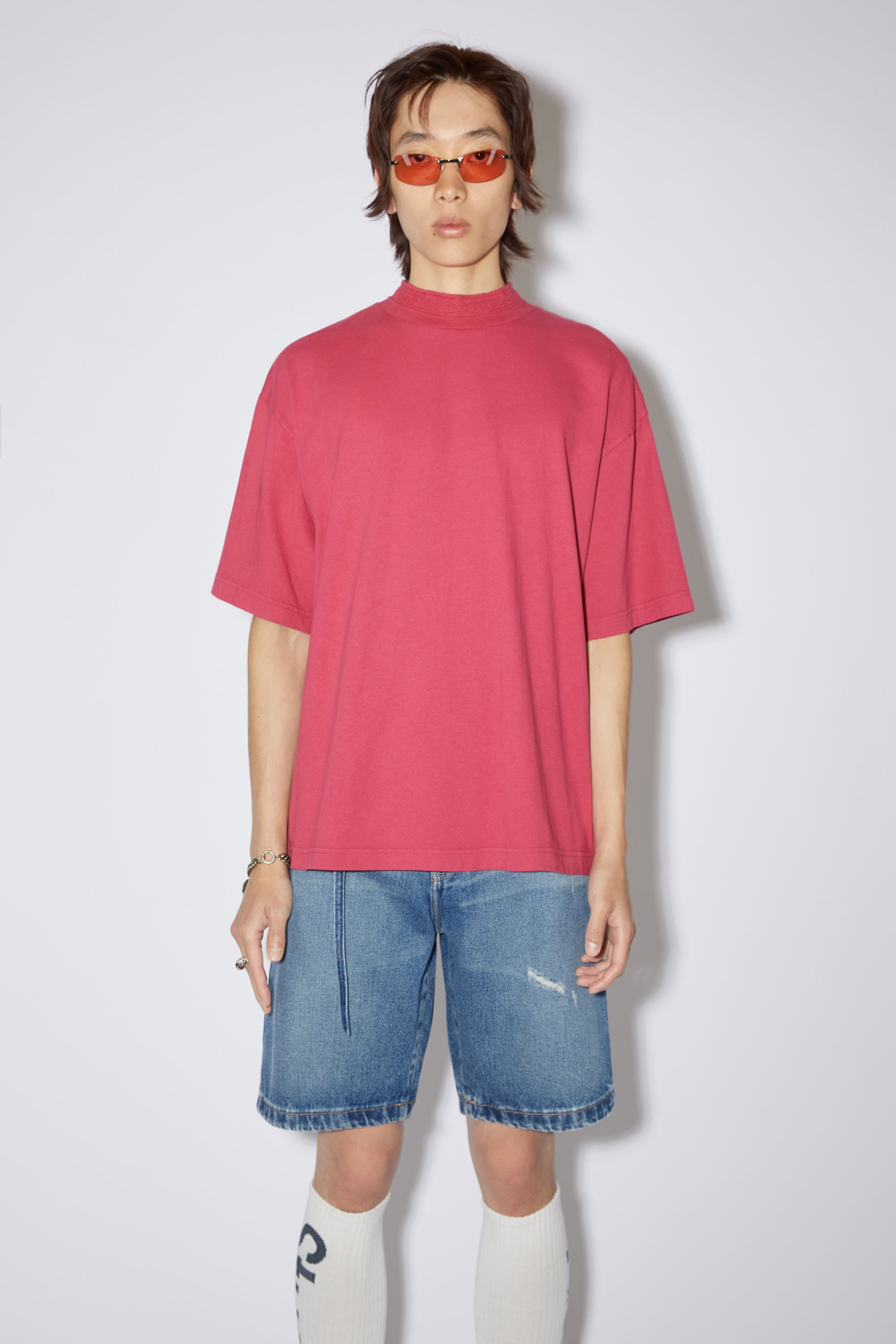 Logo tape t-shirt - Fuchsia pink - 2