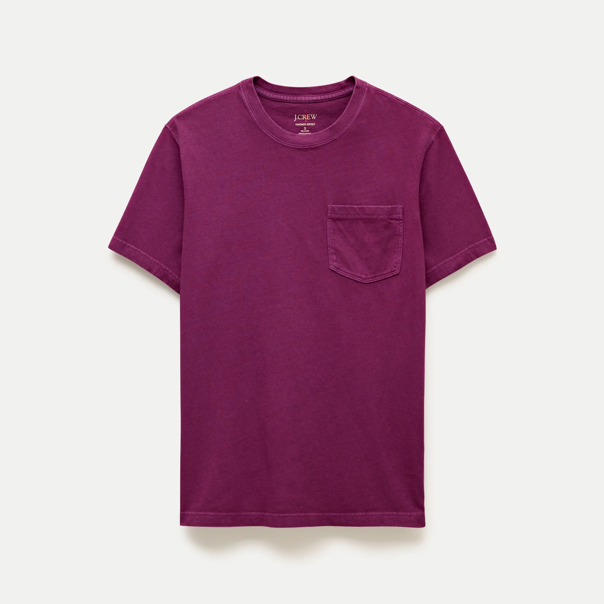 Vintage-wash cotton pocket T-shirt - 1