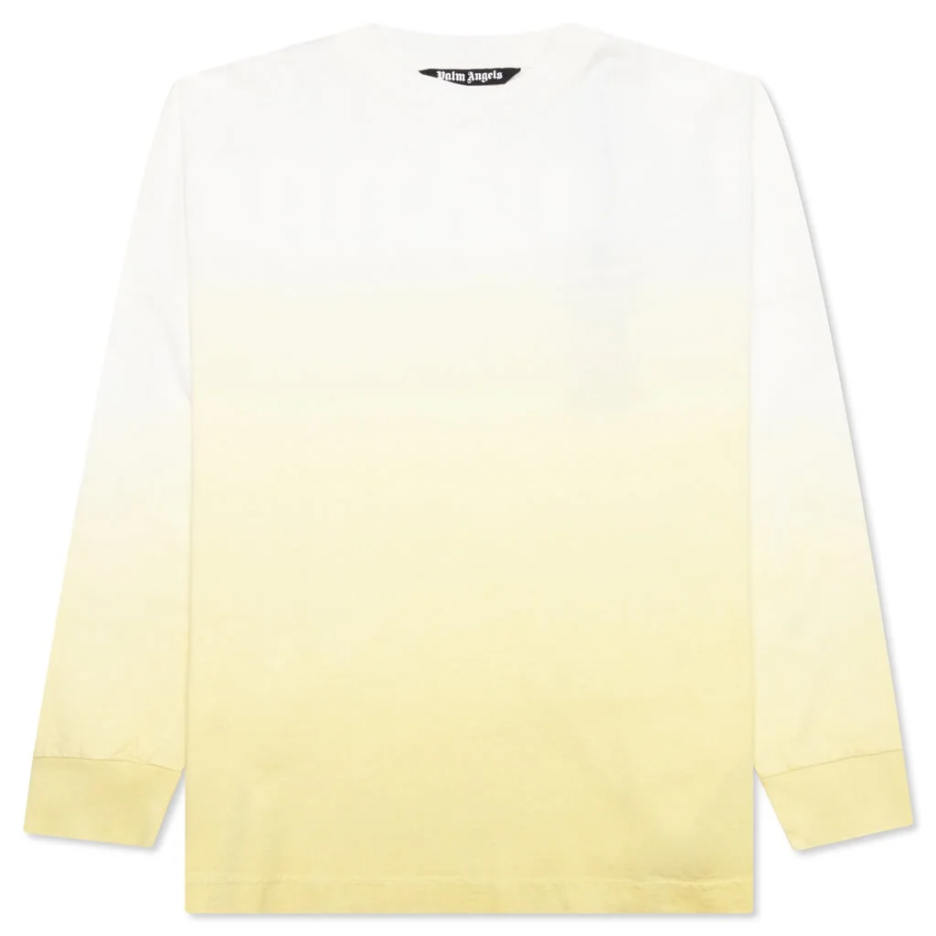 GRADIENT OVERLOGO L/S TEE - YELLOW/WHITE - 1