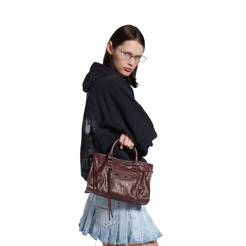 BALENCIAGA Women's Le City Bag Small in Dark Burgundy outlook