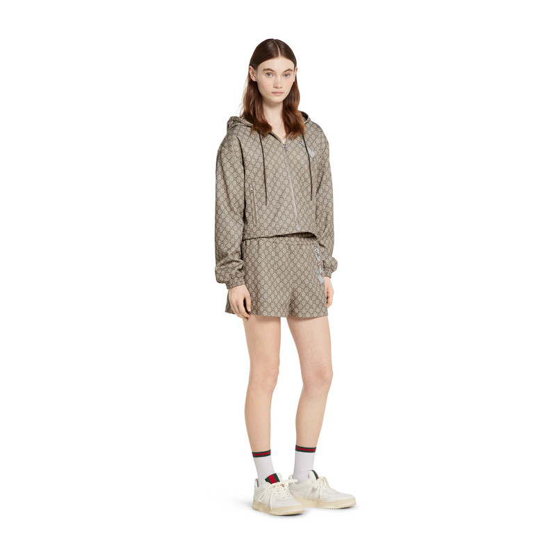 GUCCI Printed technical jersey zip jacket outlook