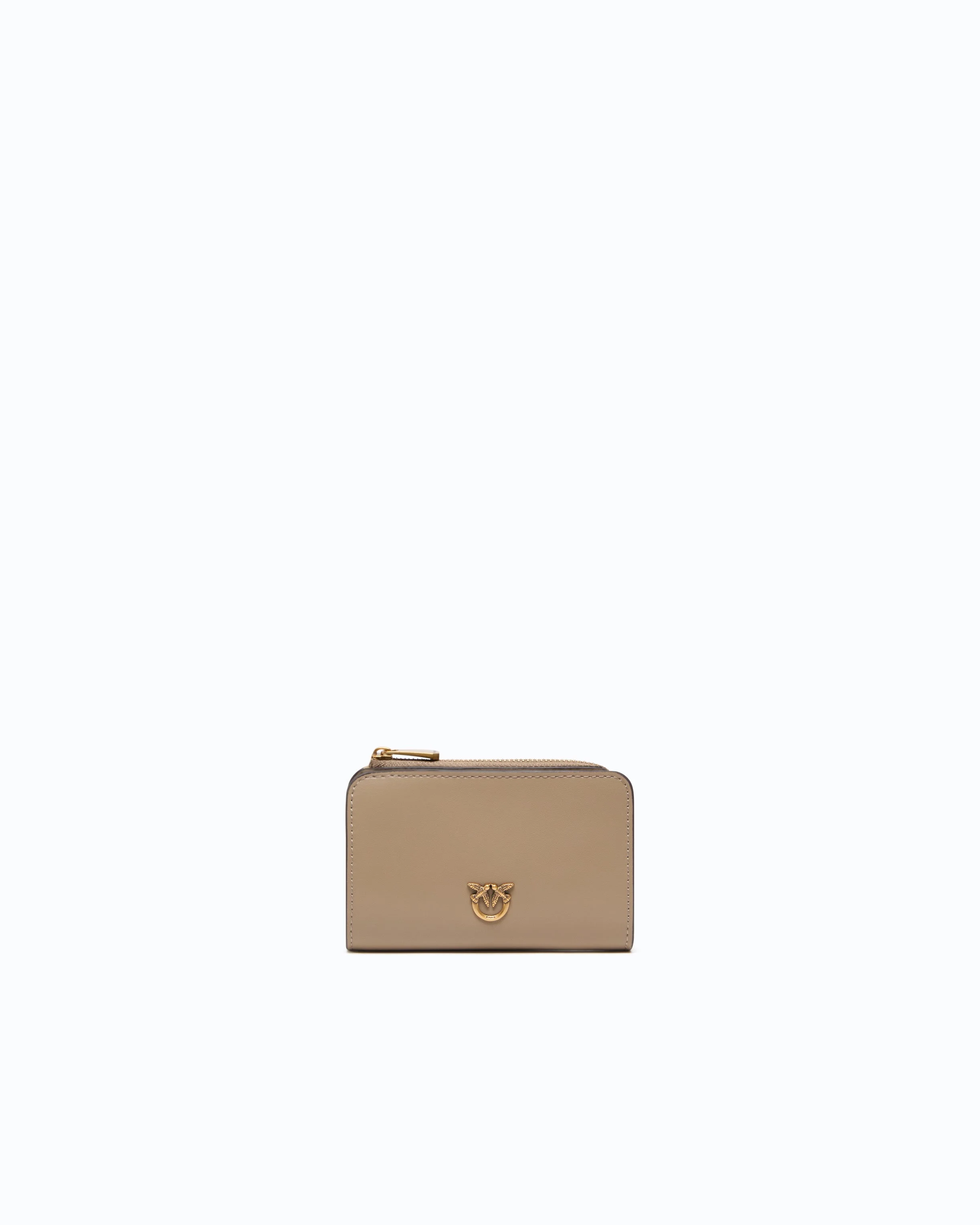 MINI WALLET IN LEATHER WITH LOVE BIRDS - 1