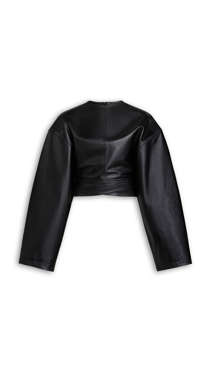 BELTED LEATHER TOP 1