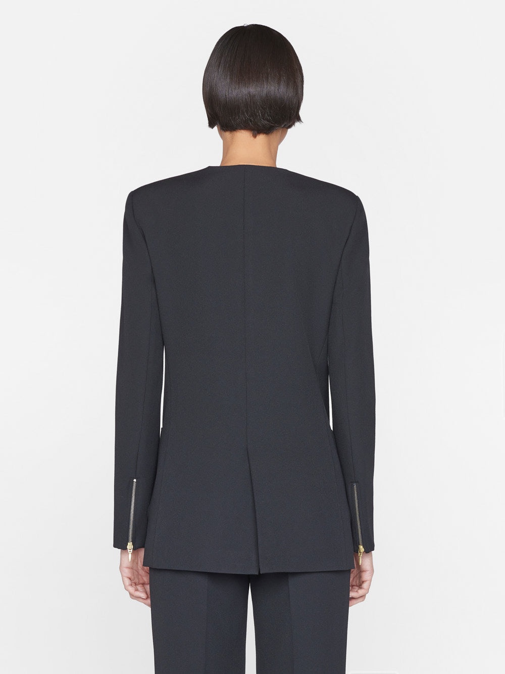 Clean Double Breasted Blazer in Noir - 9