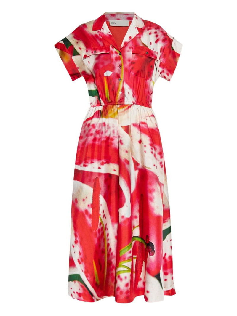 graphic-print midi dress 1