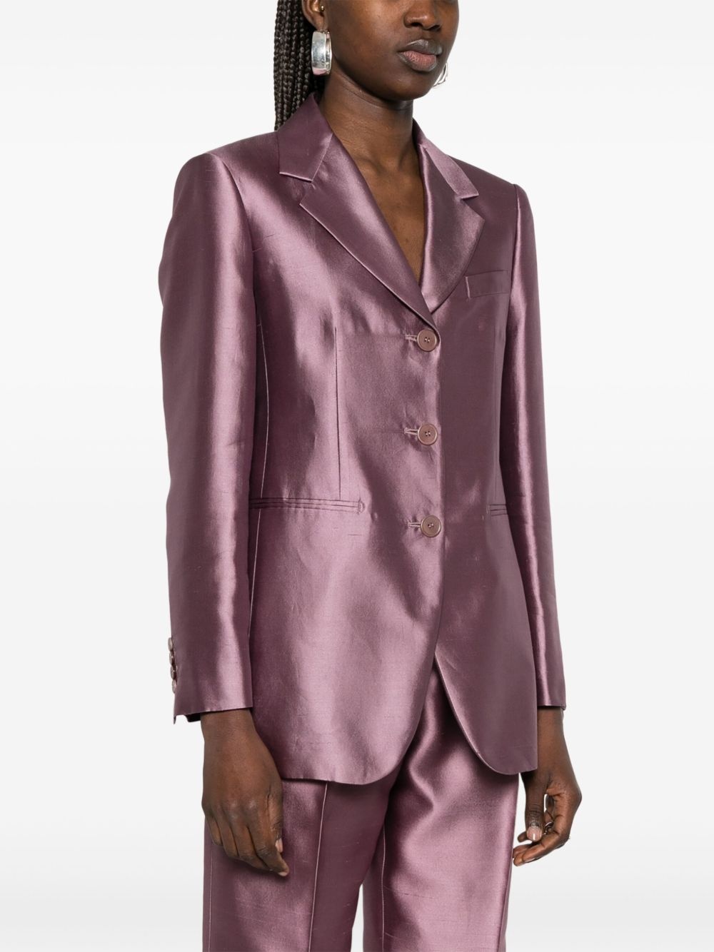 metallic-effect blazer - 3