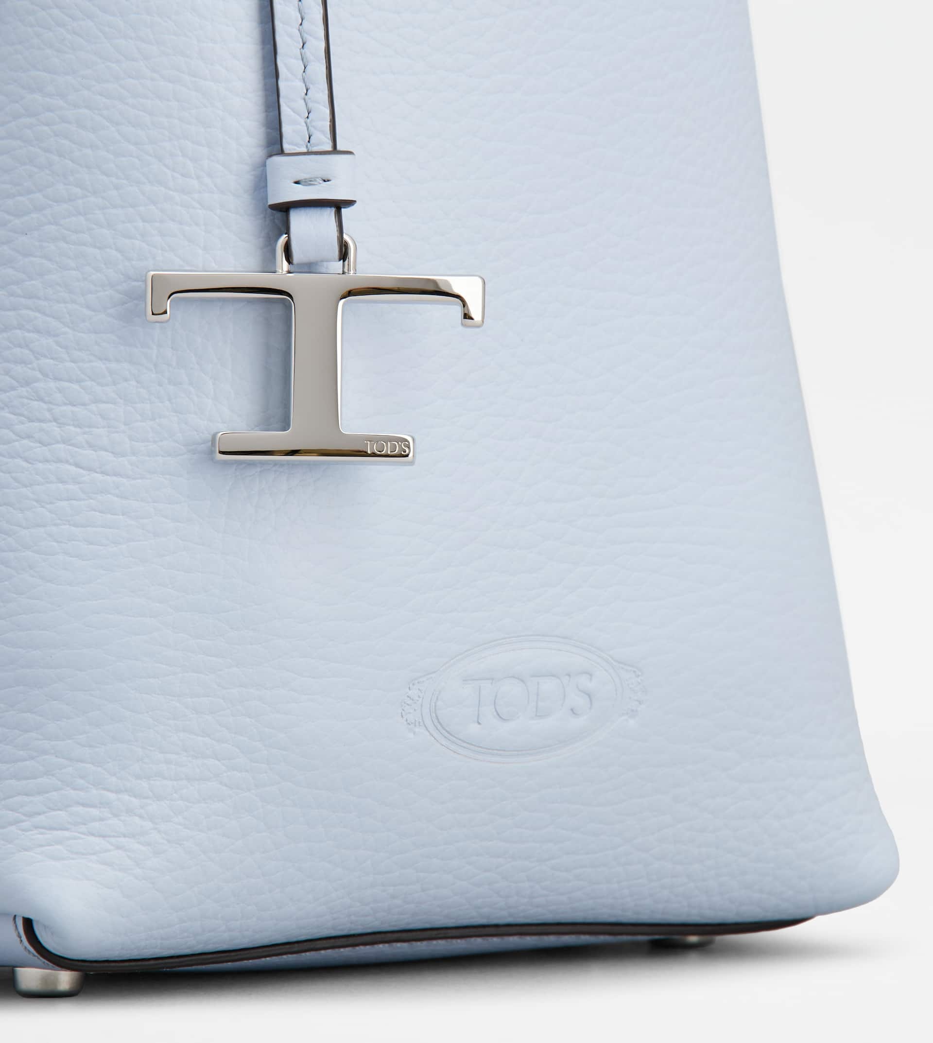 TOD'S MICRO BAG IN LEATHER - LIGHT BLUE, BURGUNDY - 6