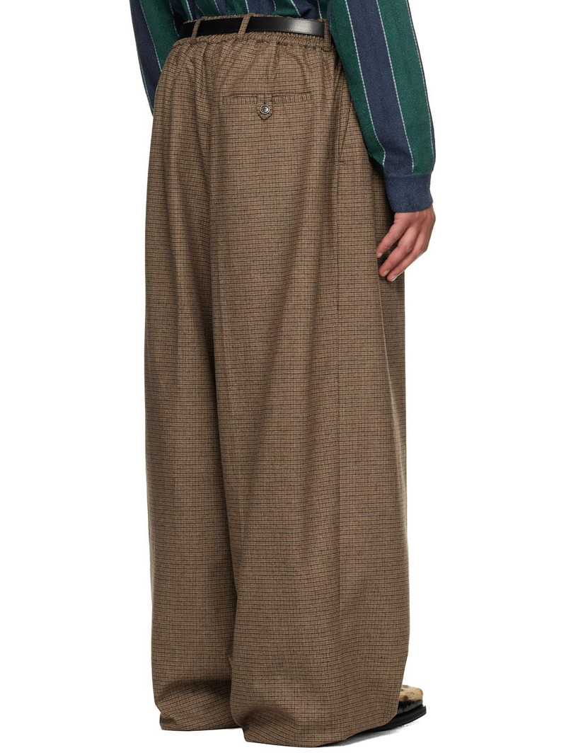 Brown Extreme Wide Leg Tailored Trousers 3