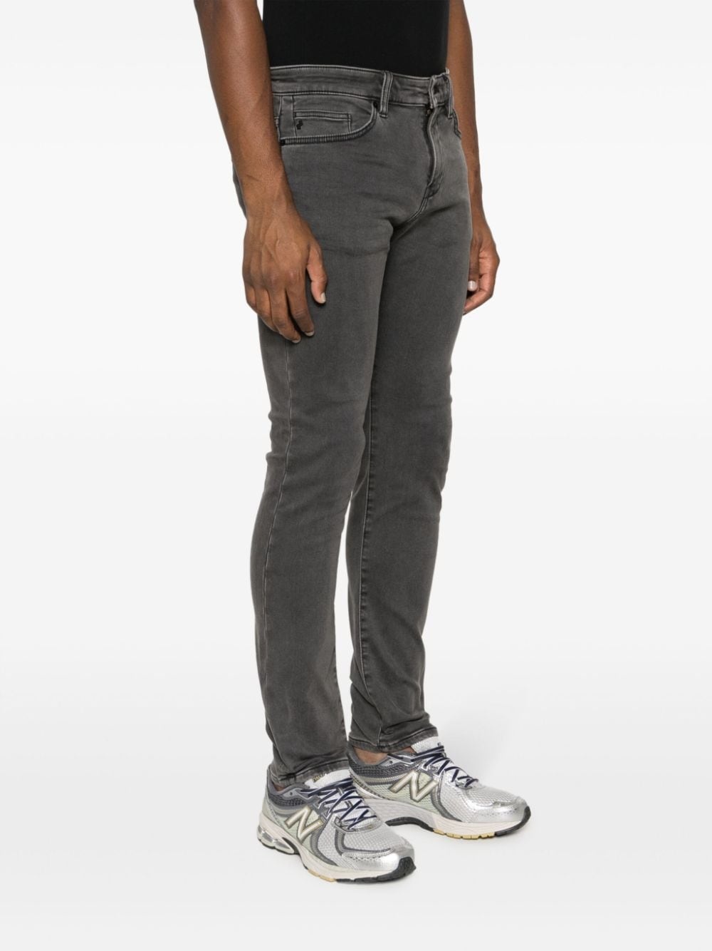 logo-patch skinny-cut jeans - 3